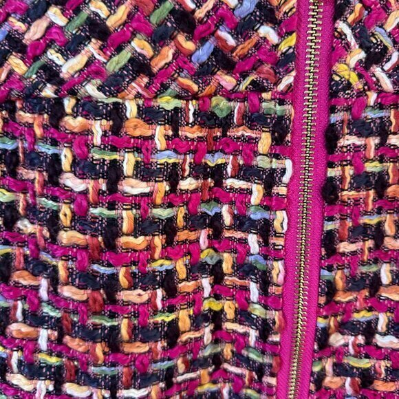 Chico's Zip Front Tweed Jacket   Size 4/6 - Picture 2 of 8